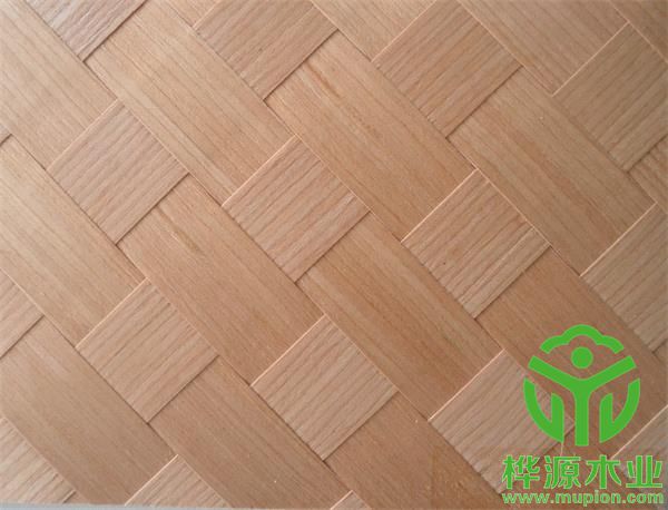 櫻桃編織木皮1mm廠(chǎng)家定做，手工編織板視覺(jué)效果好